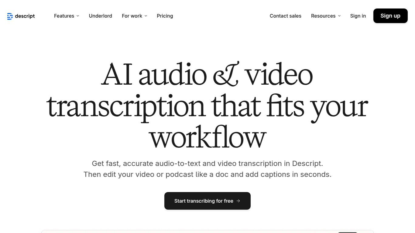 Descript Transcription