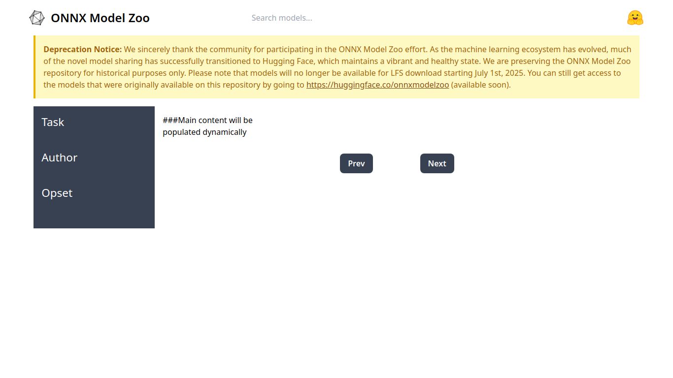 ONNX Model Zoo (Legacy)
