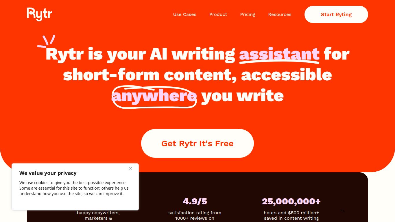 Rytr — Fast AI Article Writer