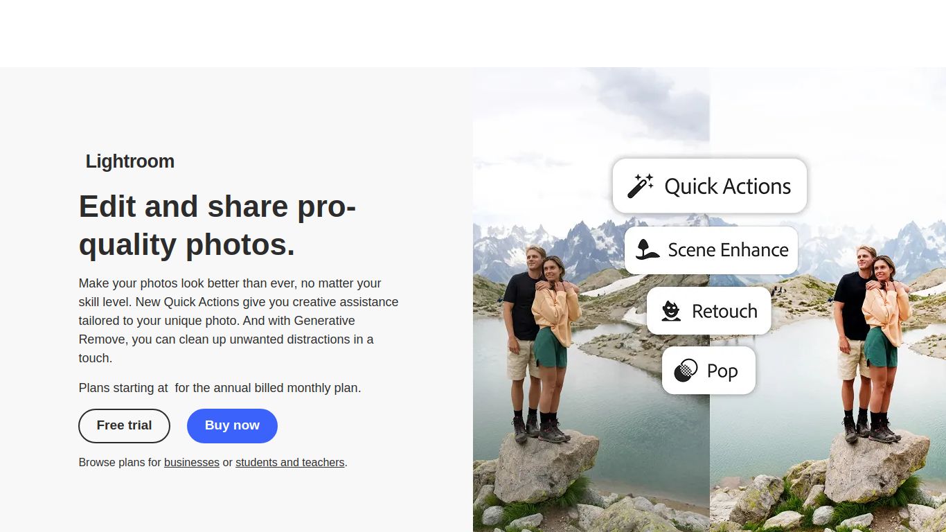 Adobe Lightroom — Enhance, Denoise & Super Resolution