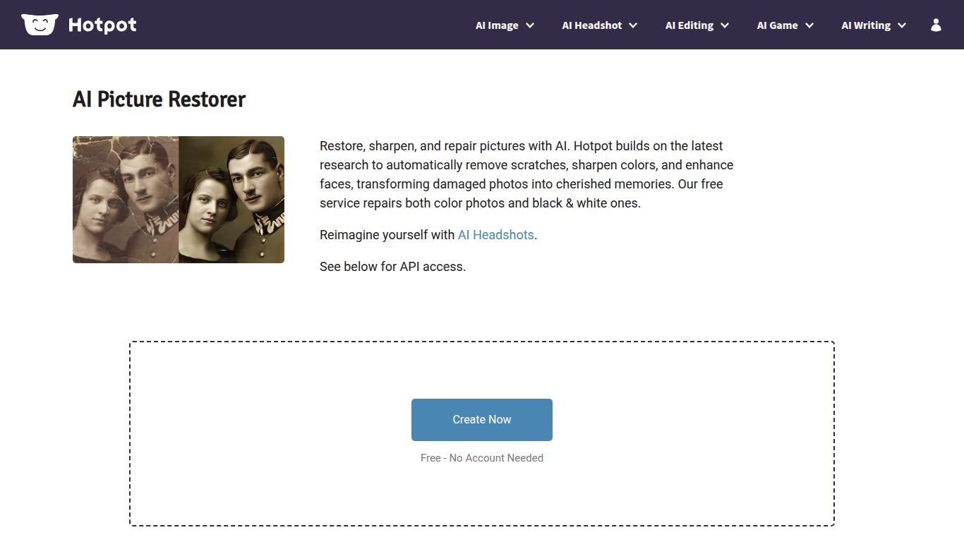 Hotpot — AI Photo Restorer
