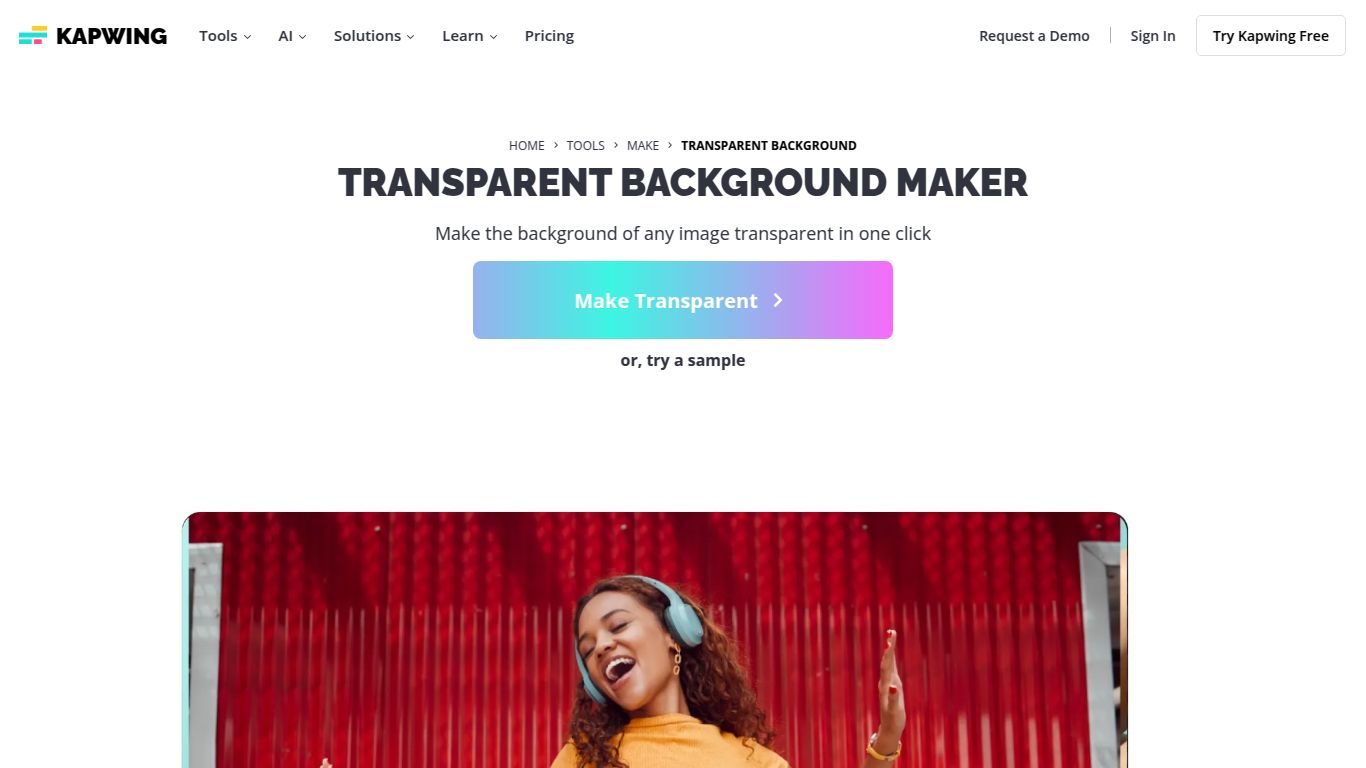 Kapwing — Transparent Background Maker