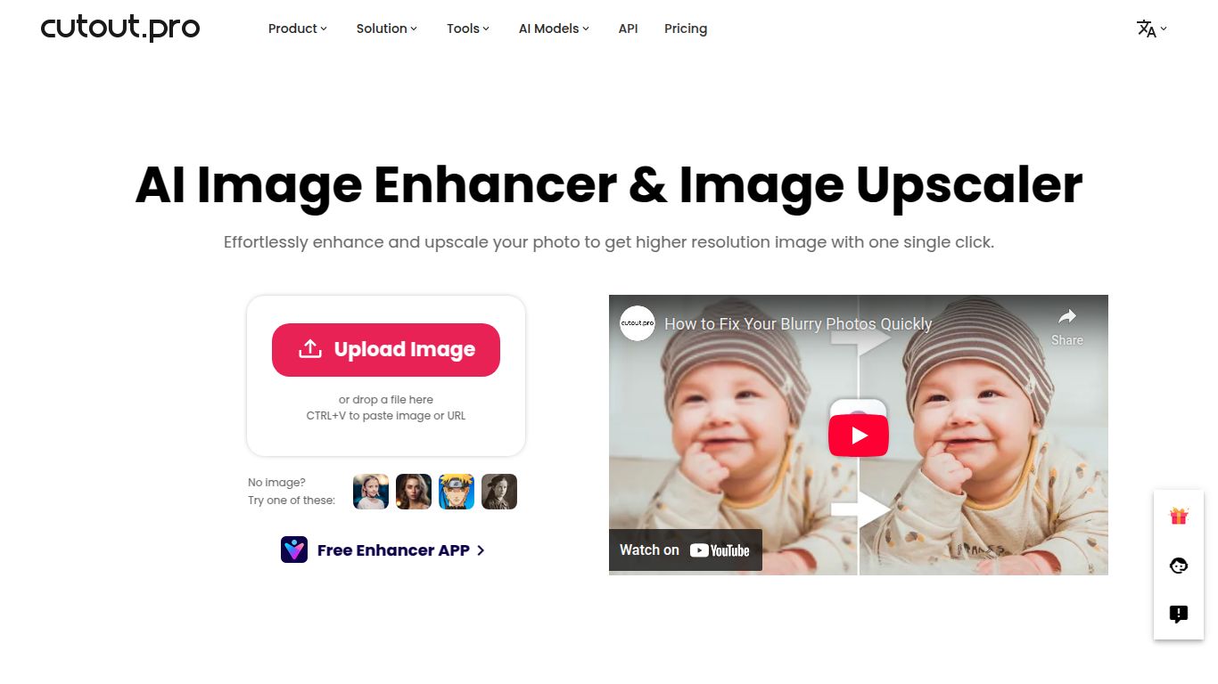 Cutout.pro — Photo Enhancer & Upscaler