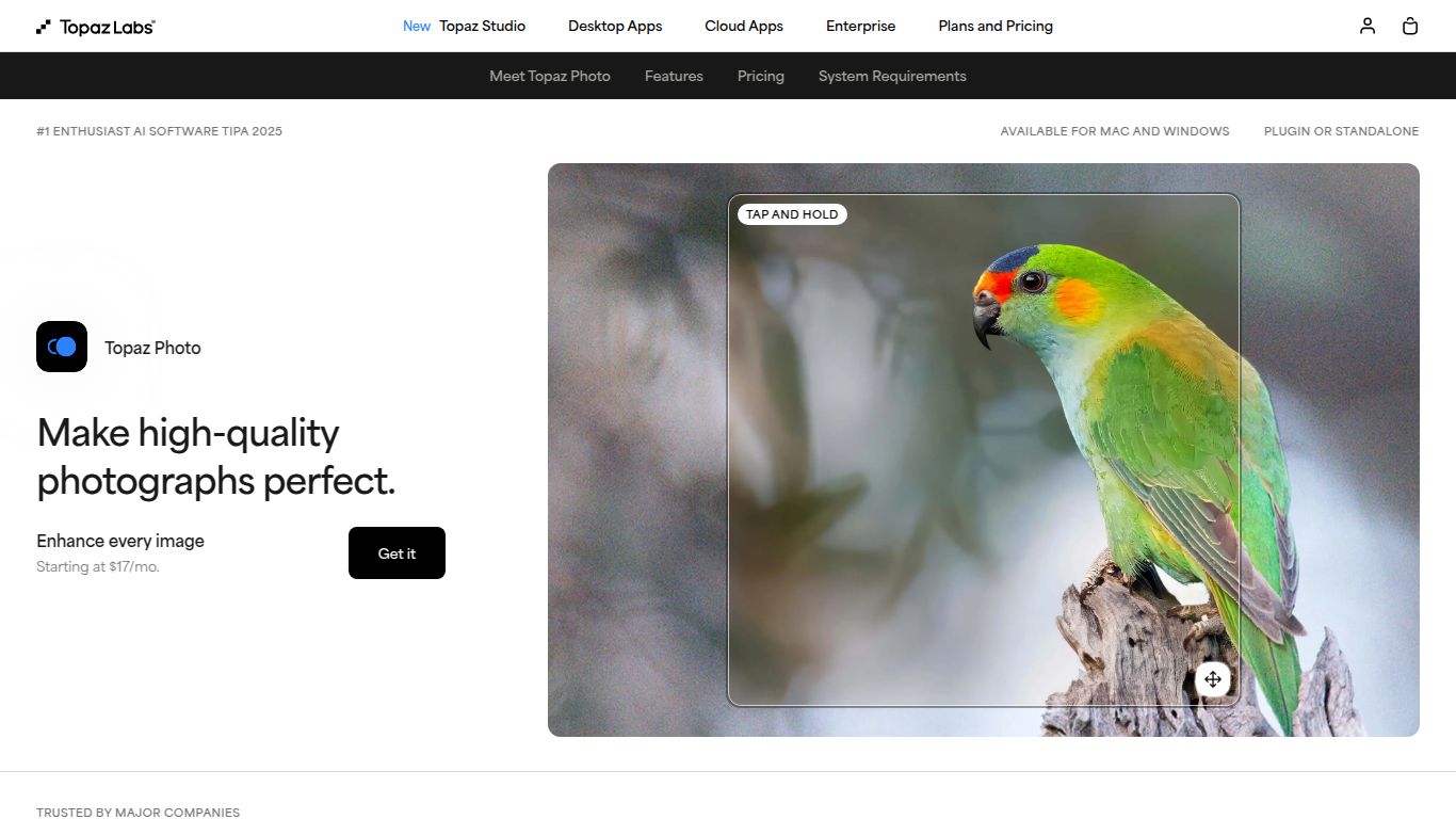 Topaz Photo AI — Upscale, Denoise, Sharpen