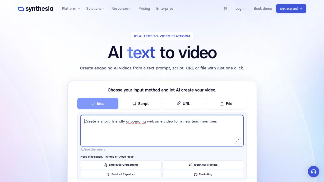 Synthesia — Script-to-Video with Avatars