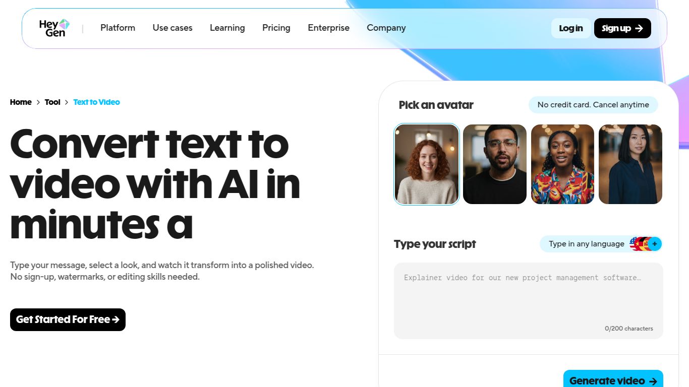 HeyGen — Text-to-Video & Avatars