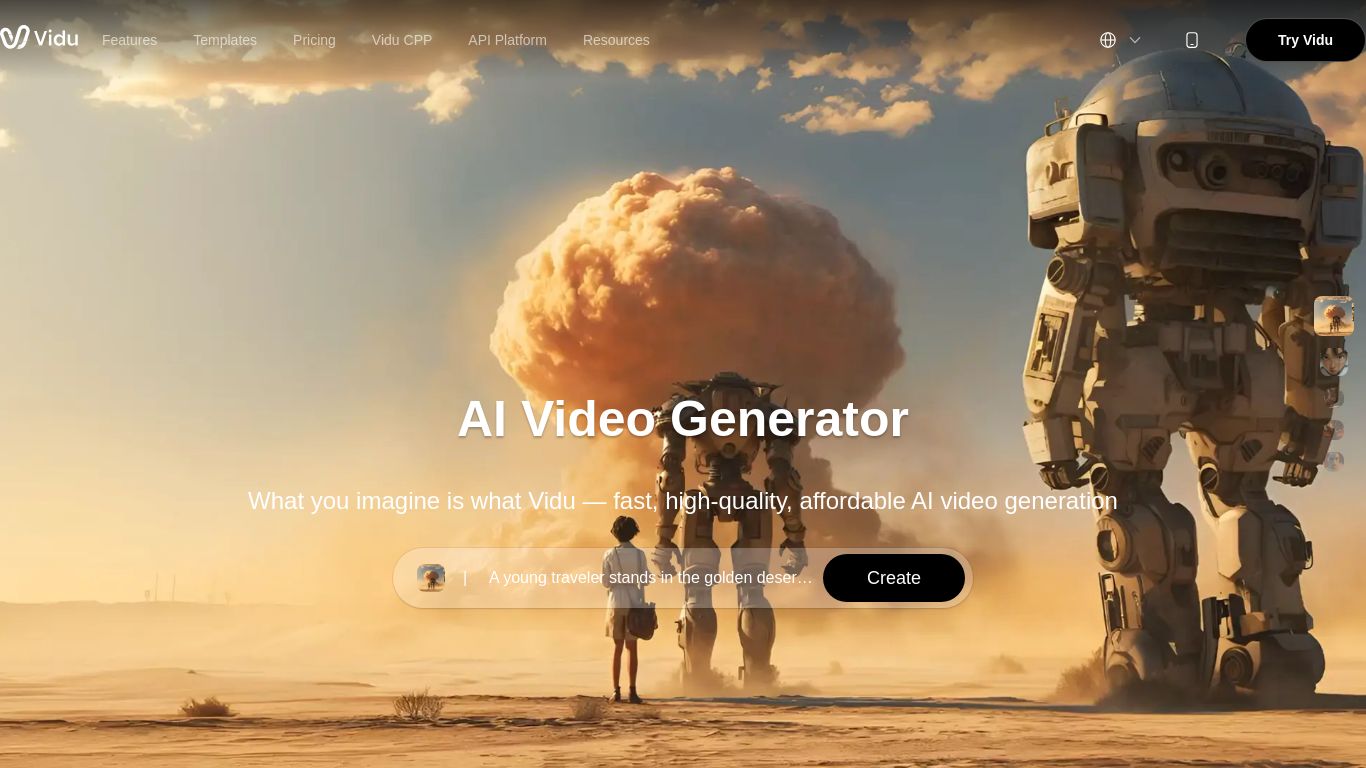 Vidu — Text/Image/Reference-to-Video