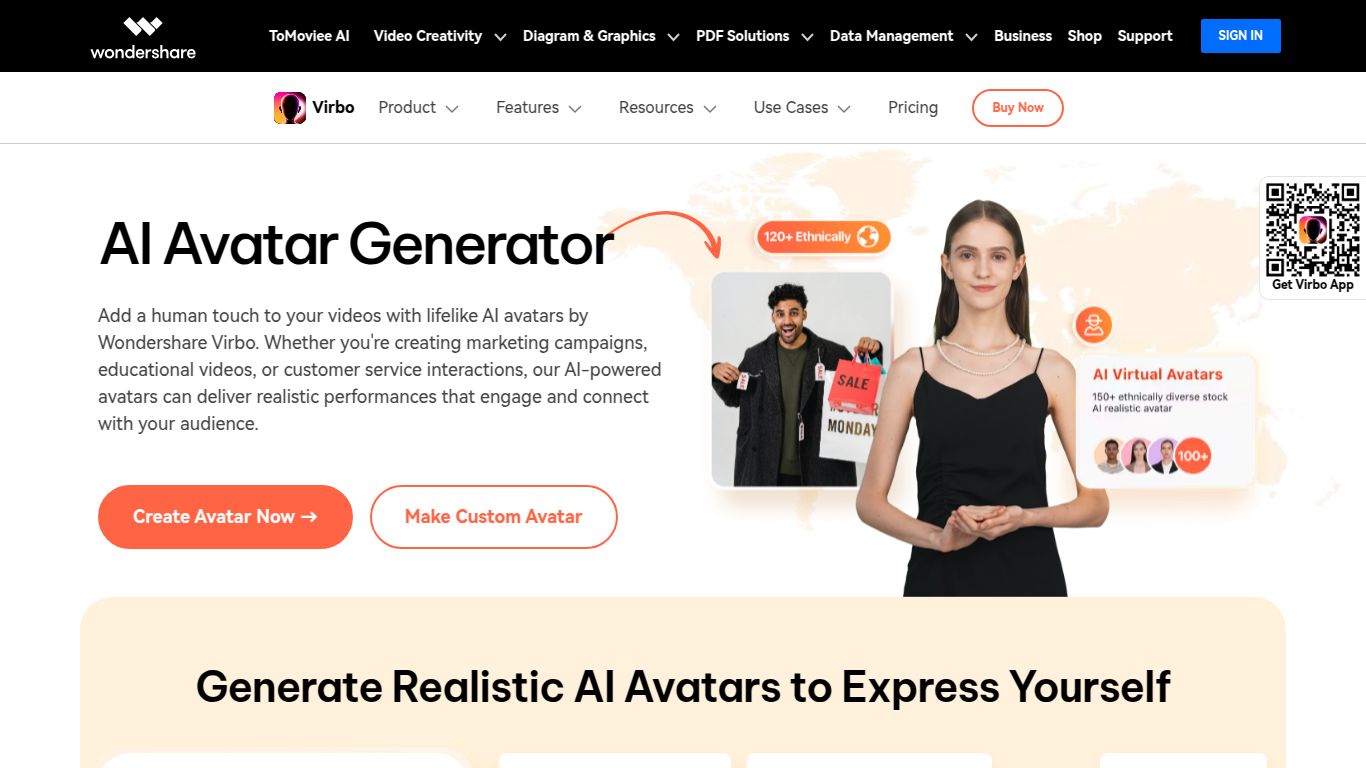 Wondershare Virbo — AI Avatars