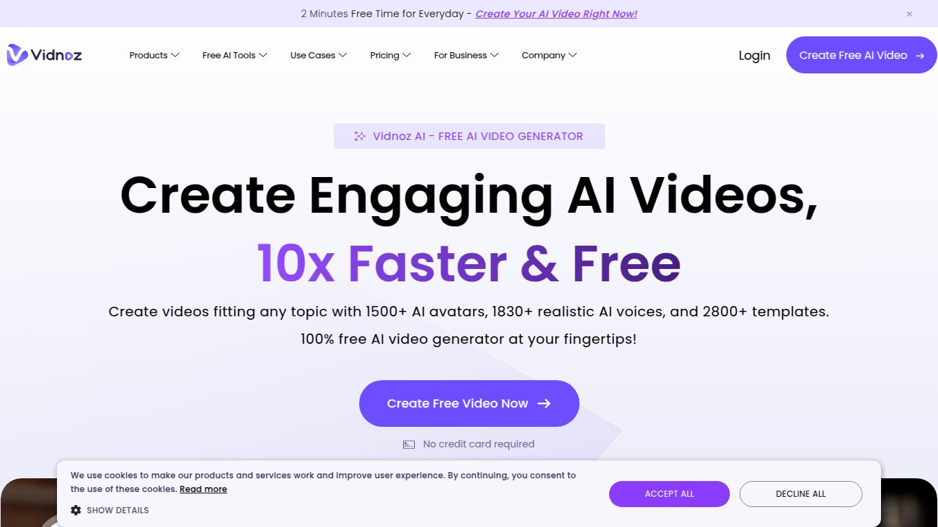 Vidnoz — Free AI Avatar Video Generator