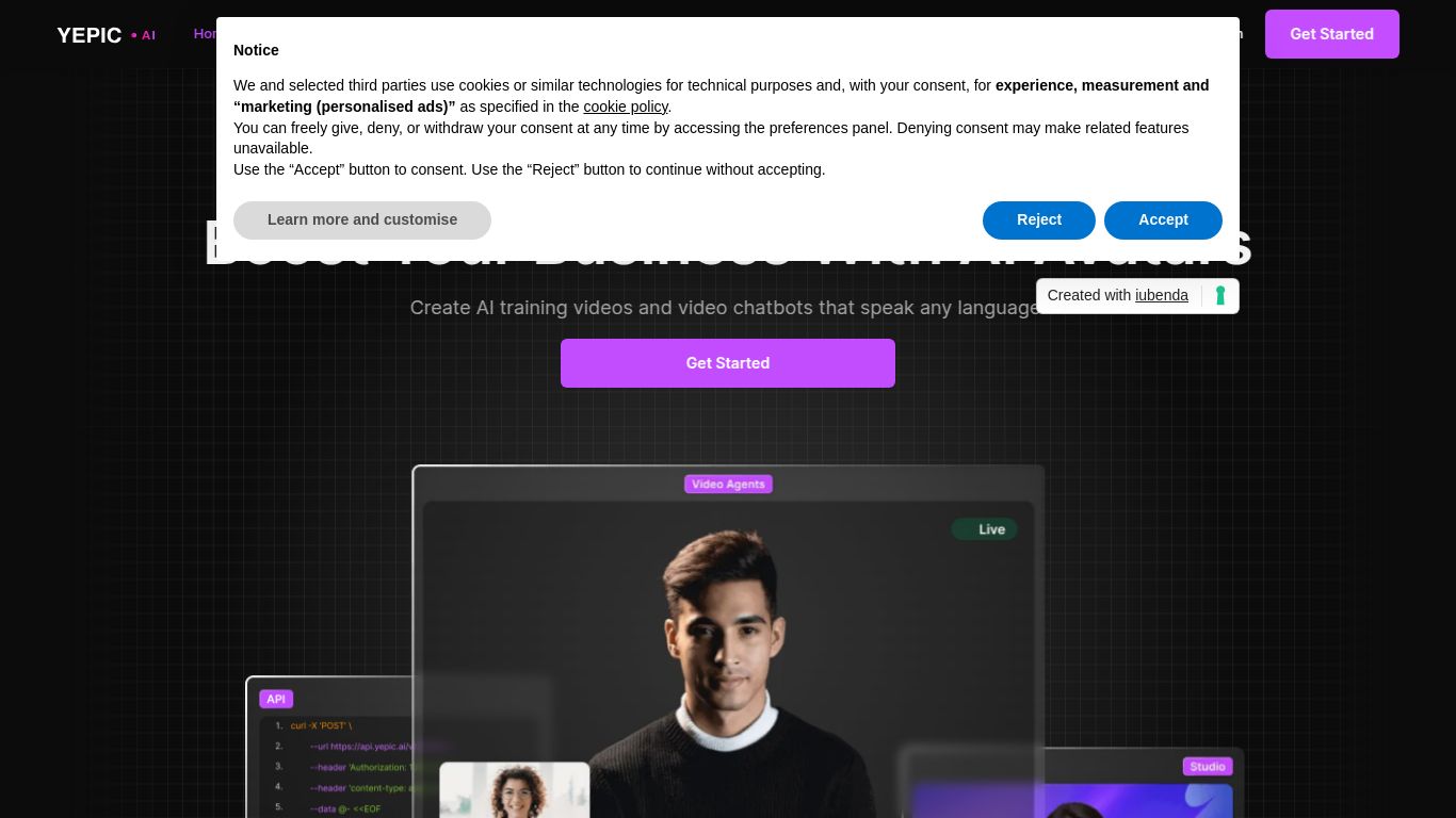 Yepic AI — Avatars & Video Agents
