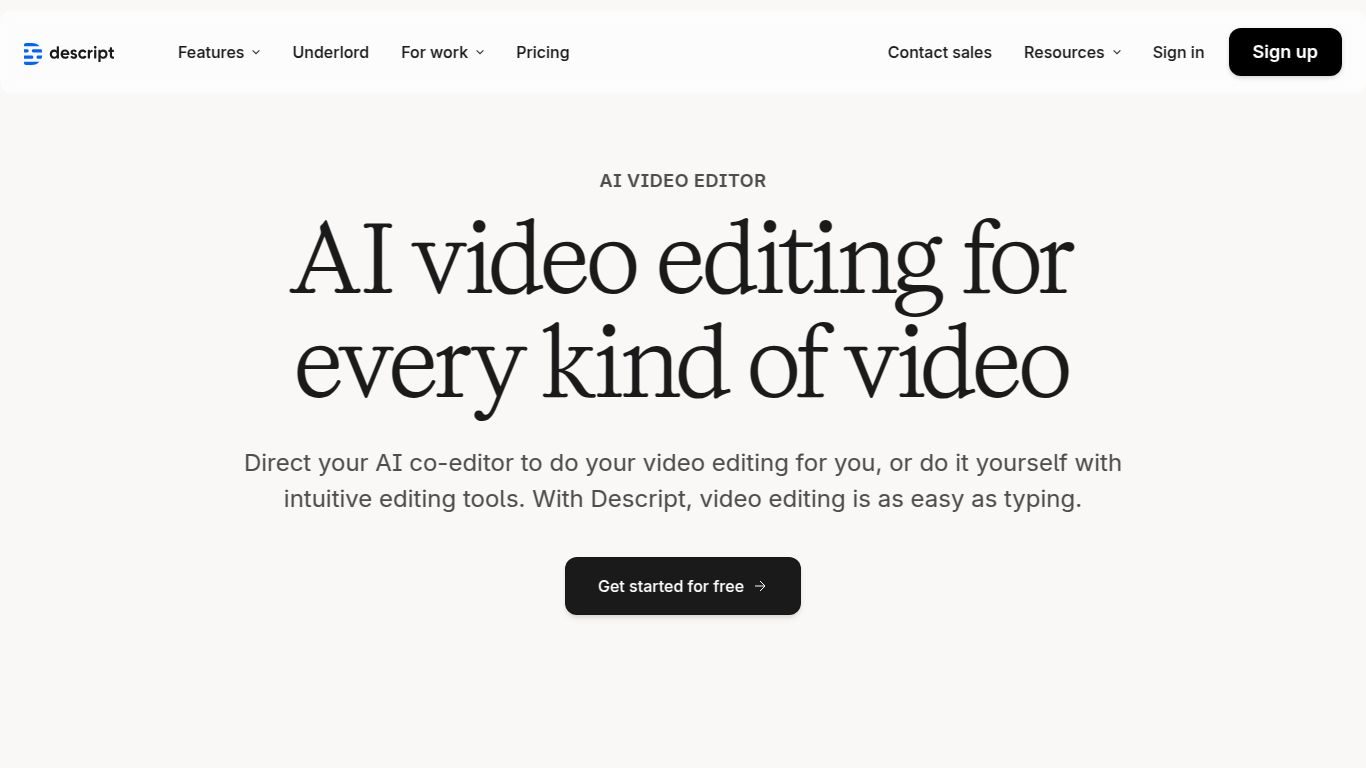 Descript — Edit Video Like a Doc
