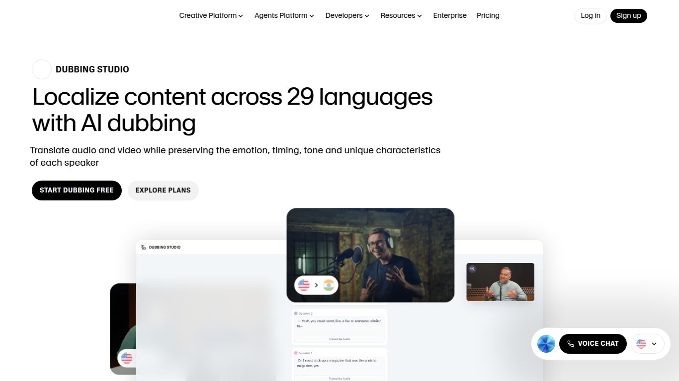 ElevenLabs — Dubbing Studio