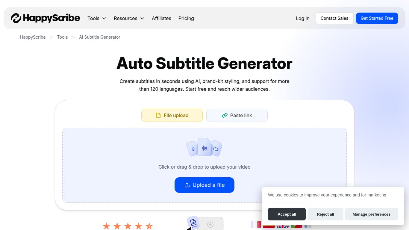 Happy Scribe — Subtitle Generator
