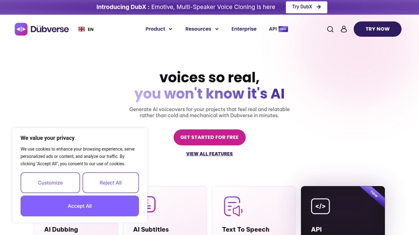 Dubverse — AI Dubbing & Subtitles