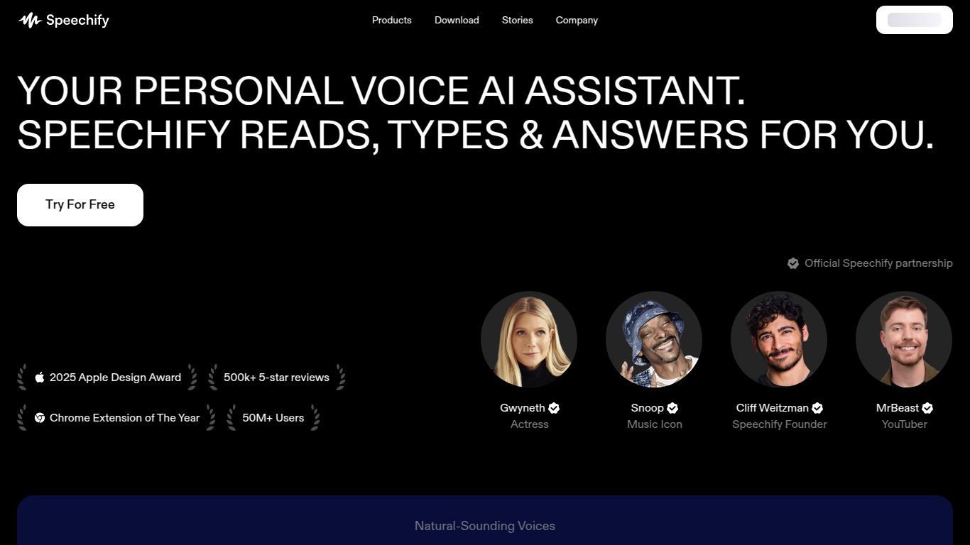 Speechify — AI Voice Reader