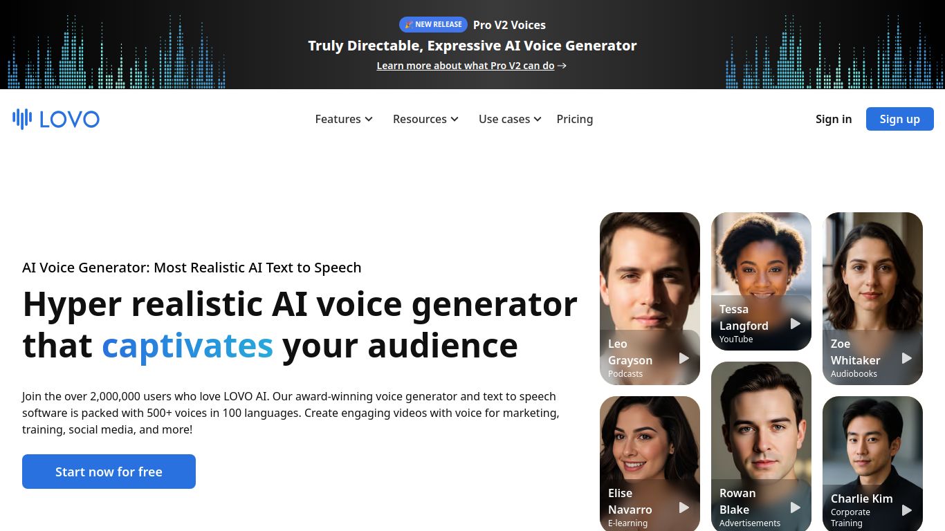 LOVO AI — Voice Generator