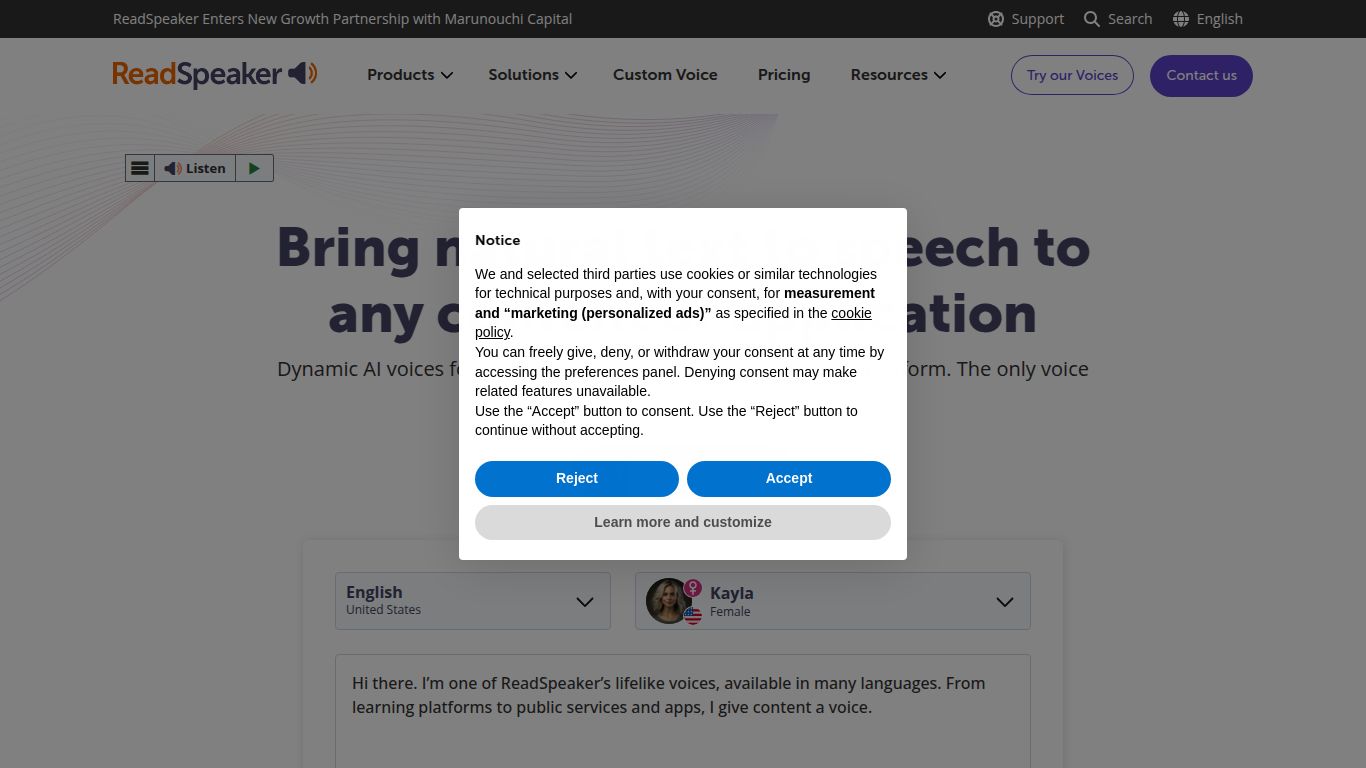 ReadSpeaker — AI Voice Studio