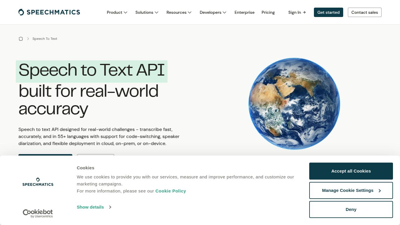 Speechmatics Speech-to-Text