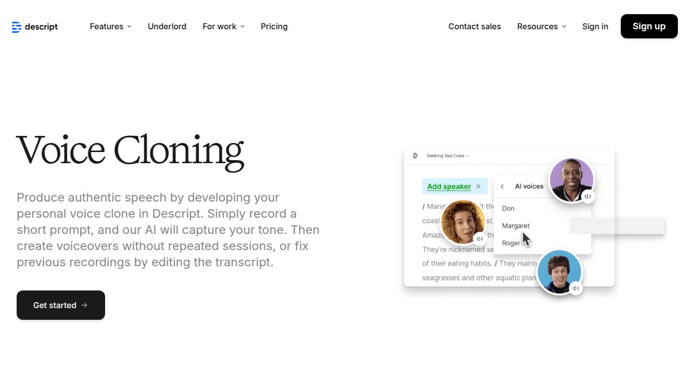 Descript Overdub — Creator Voice Clone