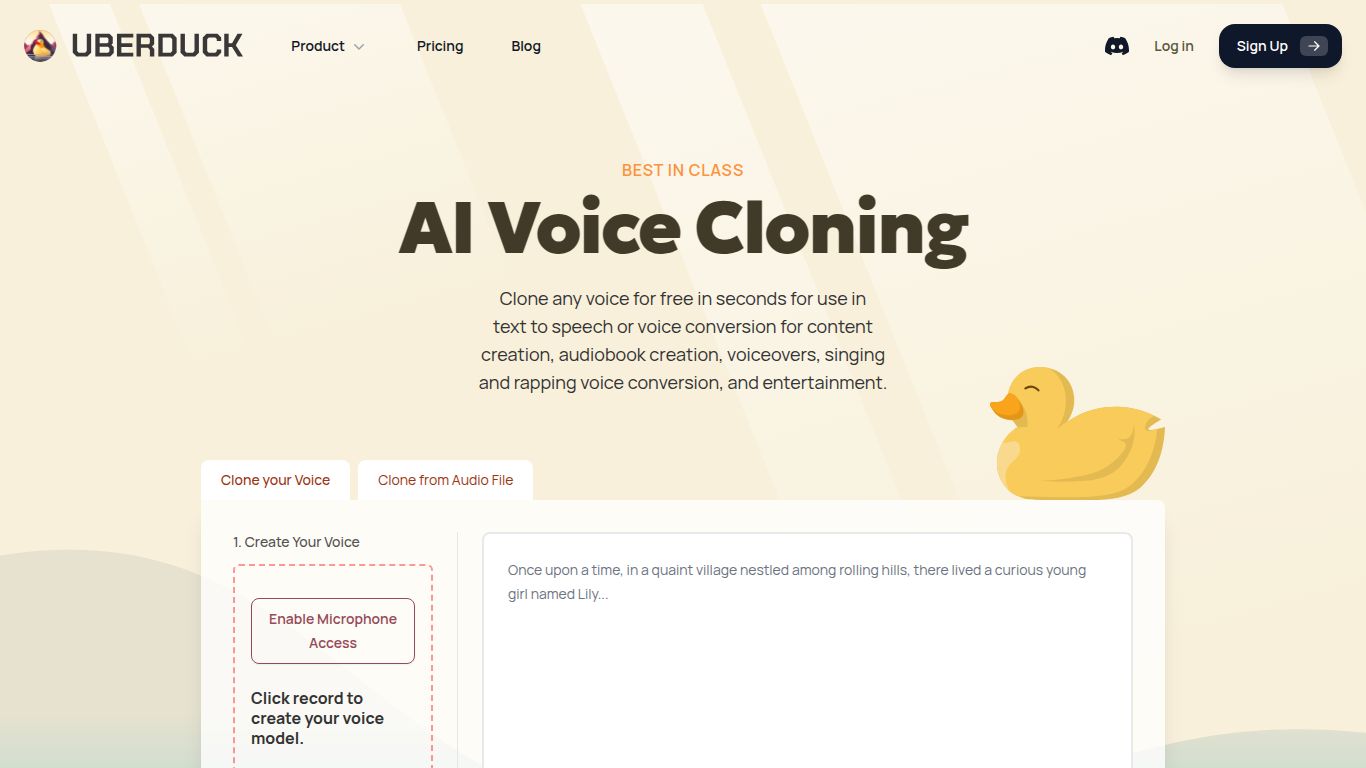 Uberduck — Clone for Speech & Singing