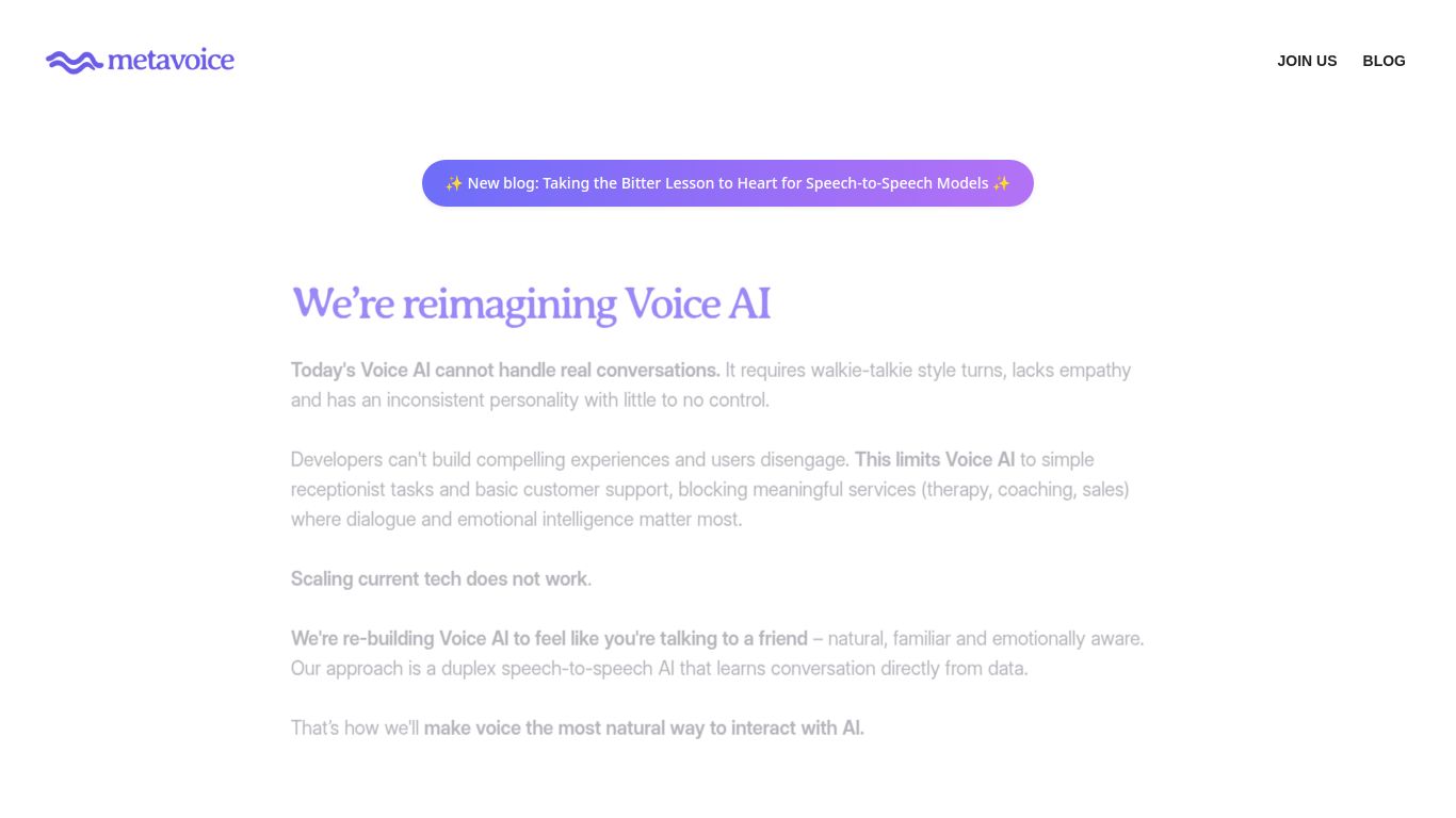 MetaVoice — Conversational Voice AI