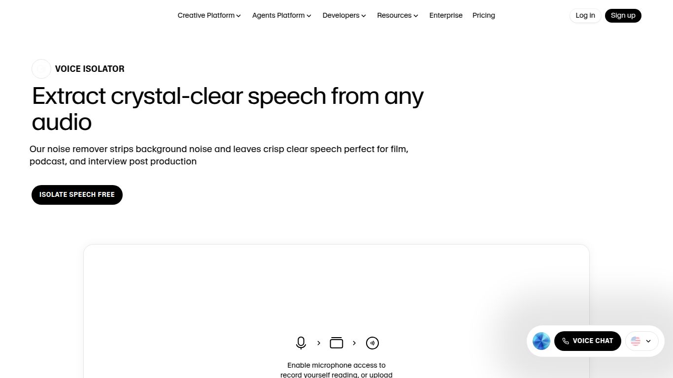 ElevenLabs Voice Isolator