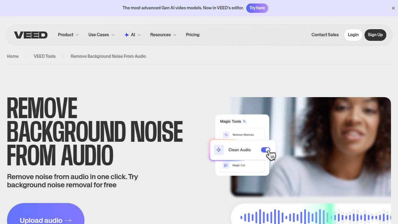 VEED — Remove Background Noise