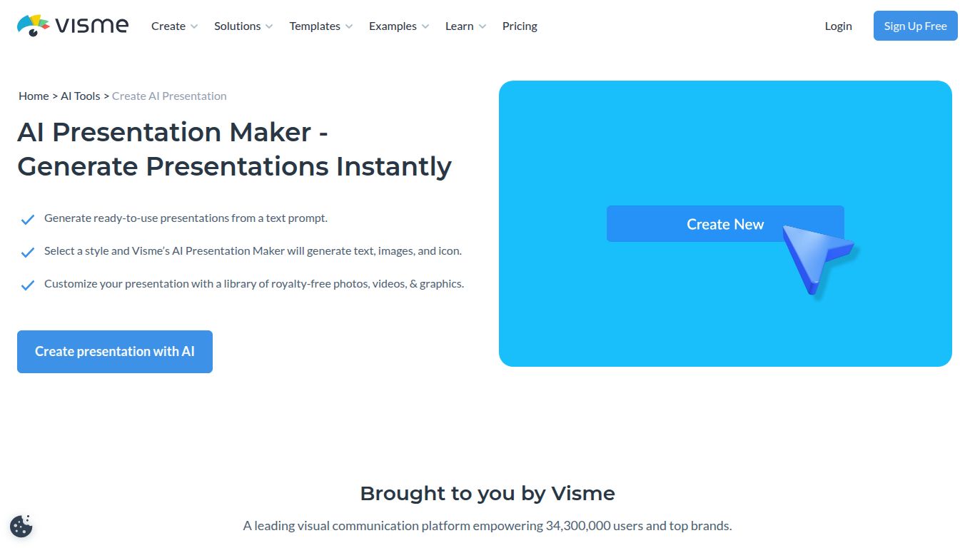 Visme — AI Presentation Maker