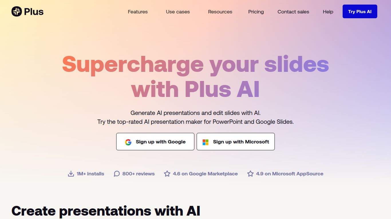 Plus AI (Slides & PowerPoint)