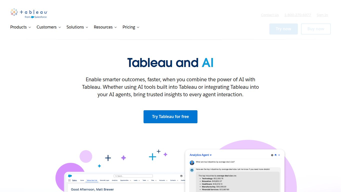 Tableau — AI (Tableau Pulse, Agents)