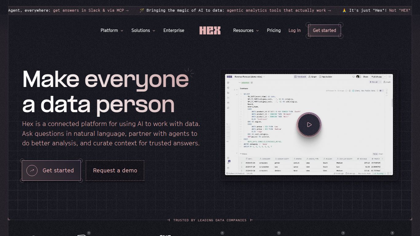 Hex — AI for Notebooks & Apps