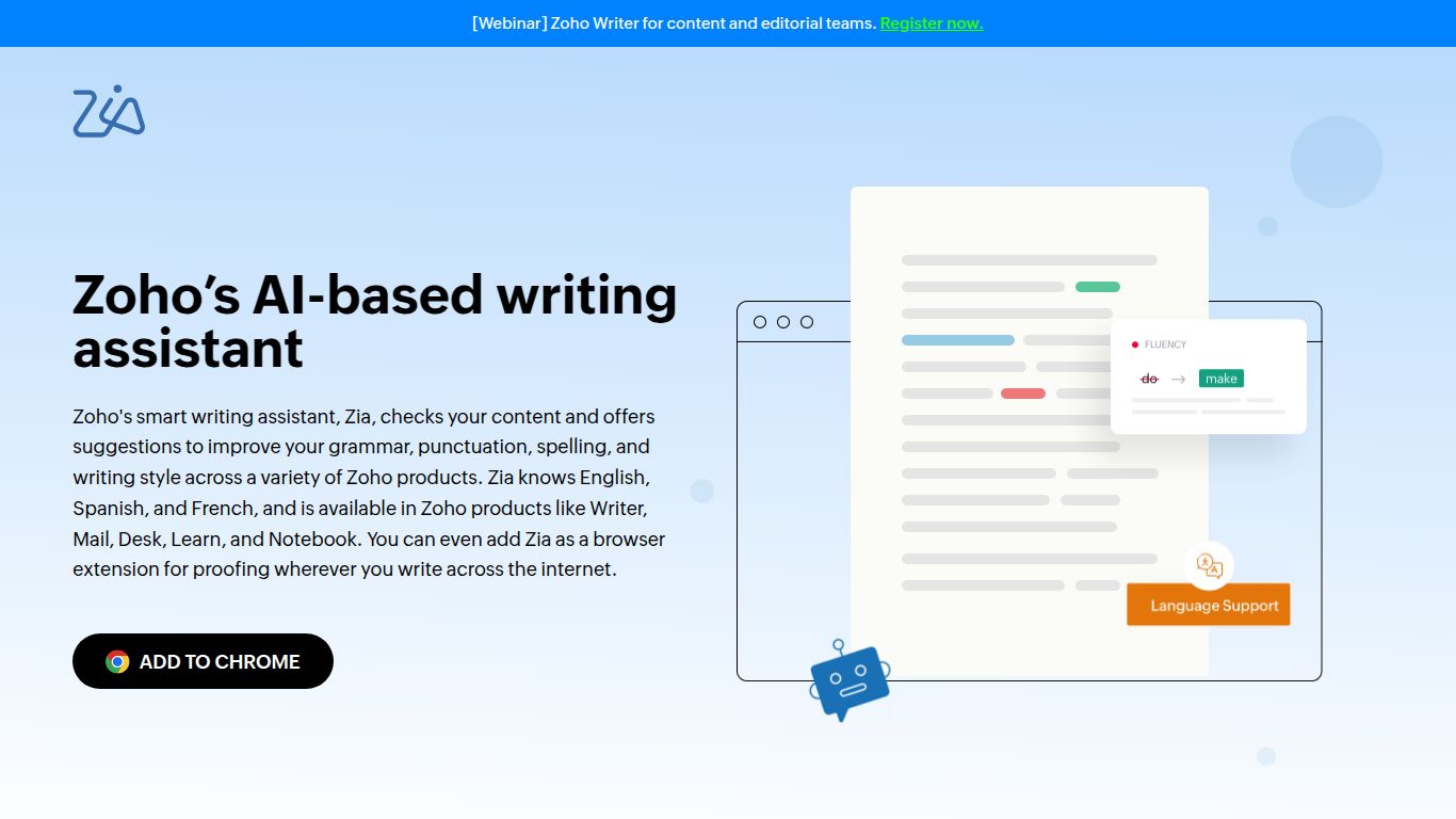 Zoho Writer (Zia)