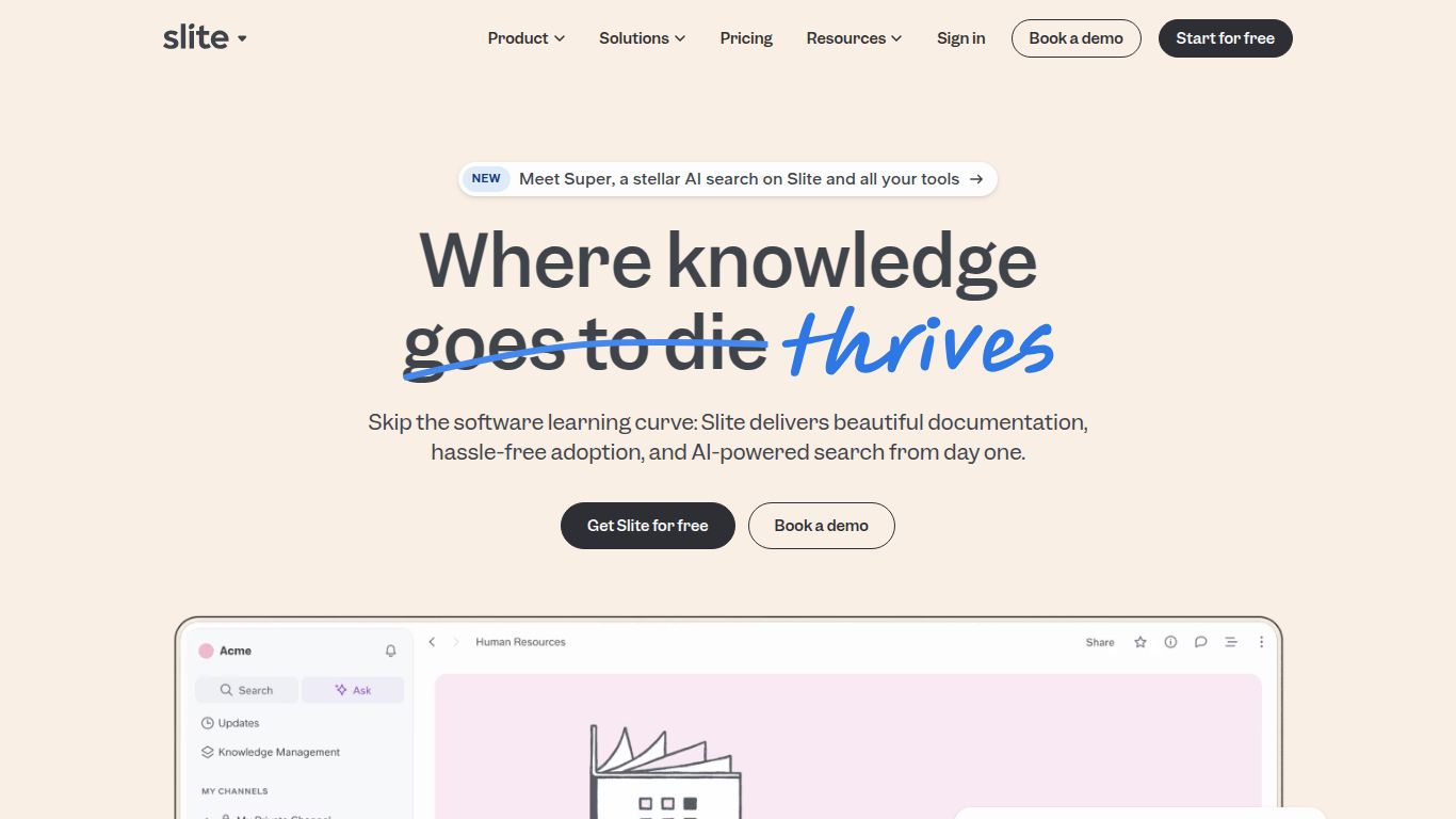 Slite (AI Knowledge Base)