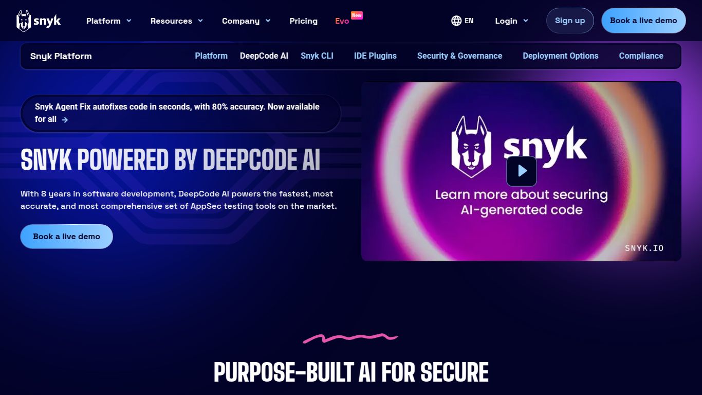 Snyk Code — DeepCode AI / Agent Fix