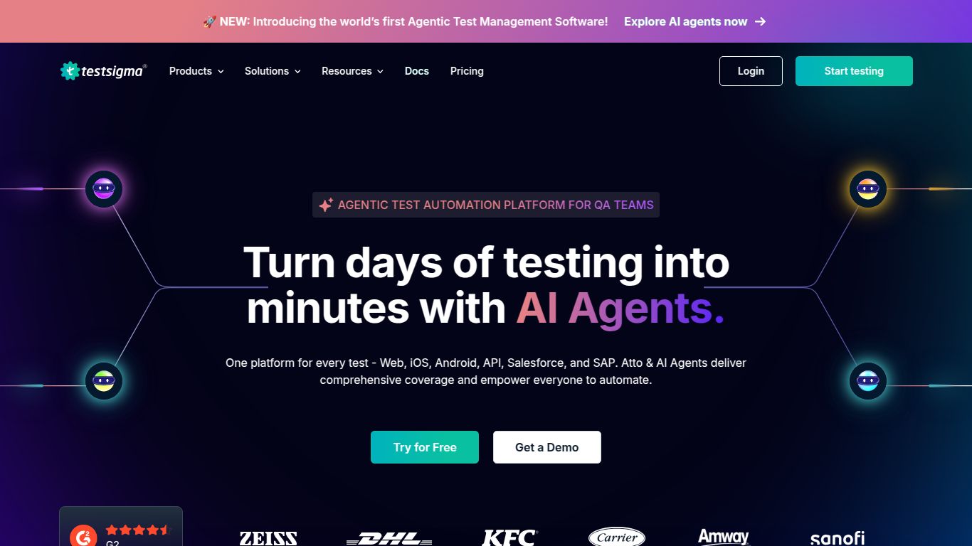 Testsigma — GenAI Test Automation