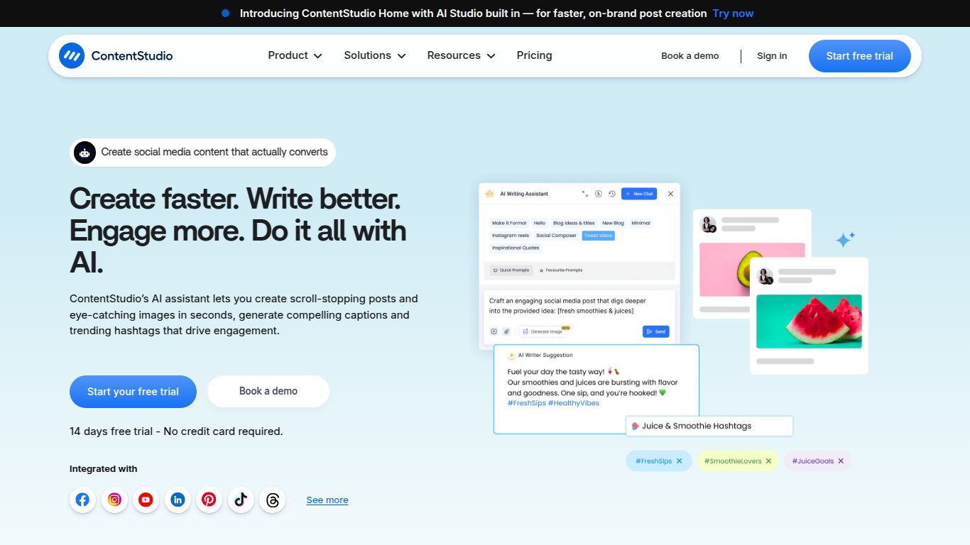 ContentStudio – AI Assistant