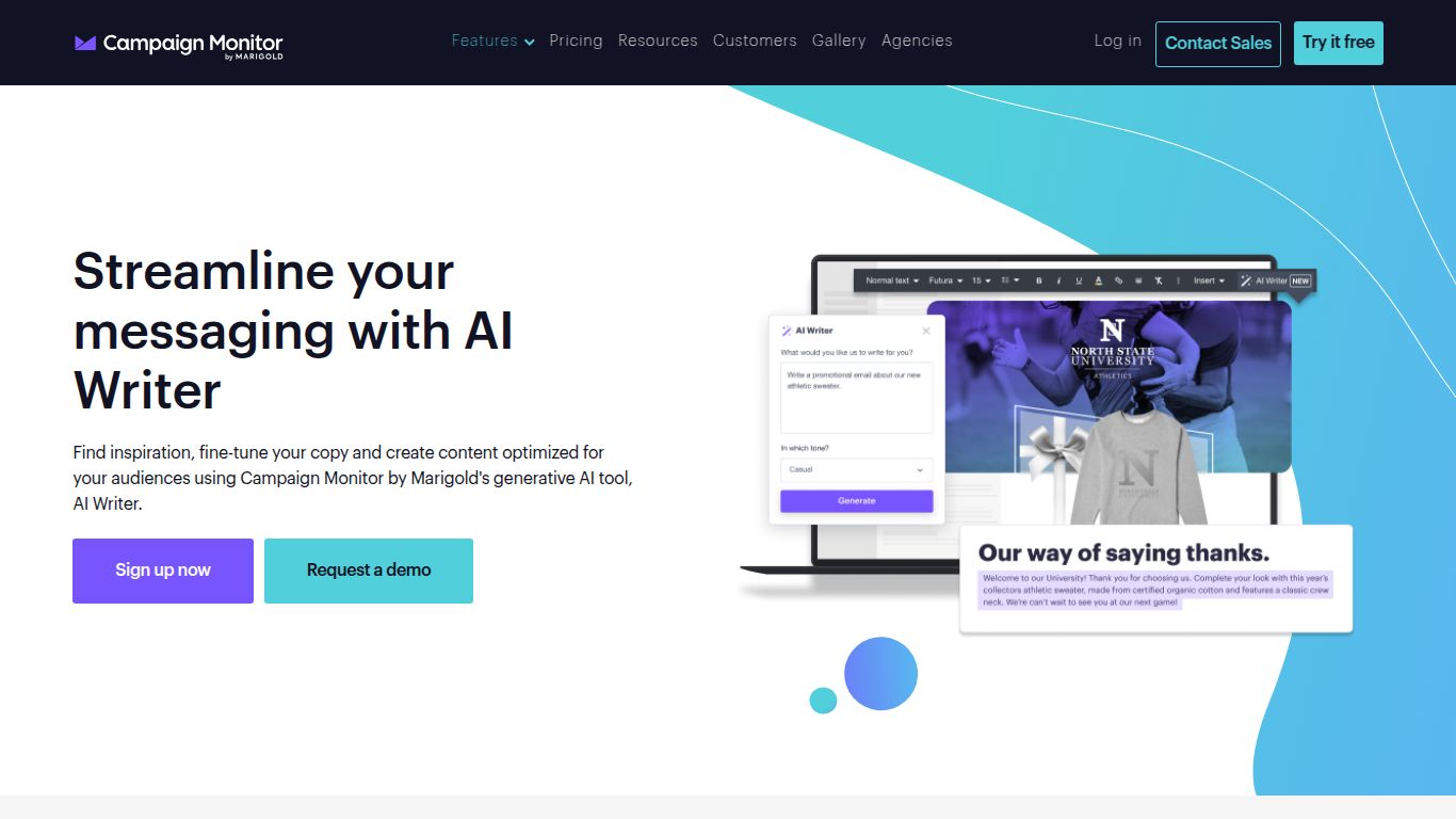 Campaign Monitor — AI Writer