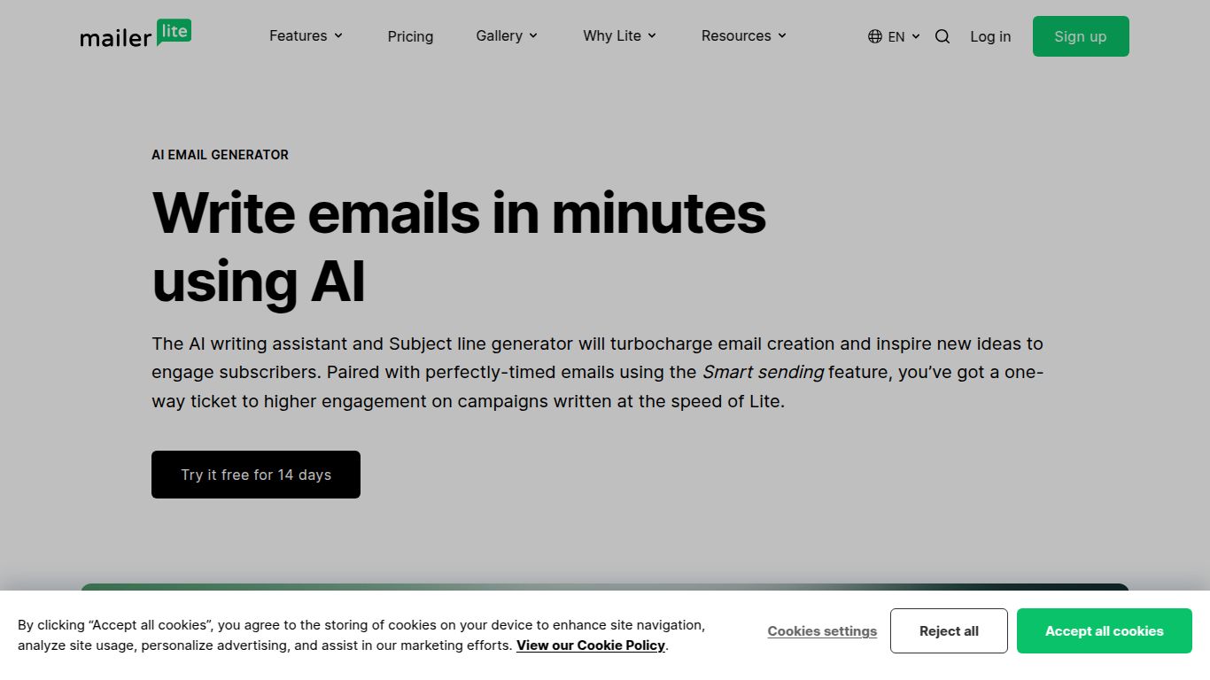 MailerLite — AI Email Generator