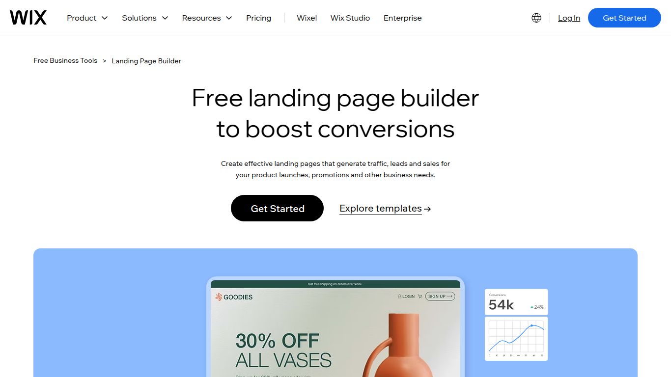Wix — Landing Page Builder (AI Text Creator)