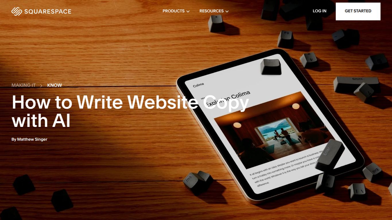 Squarespace — AI Website Copy