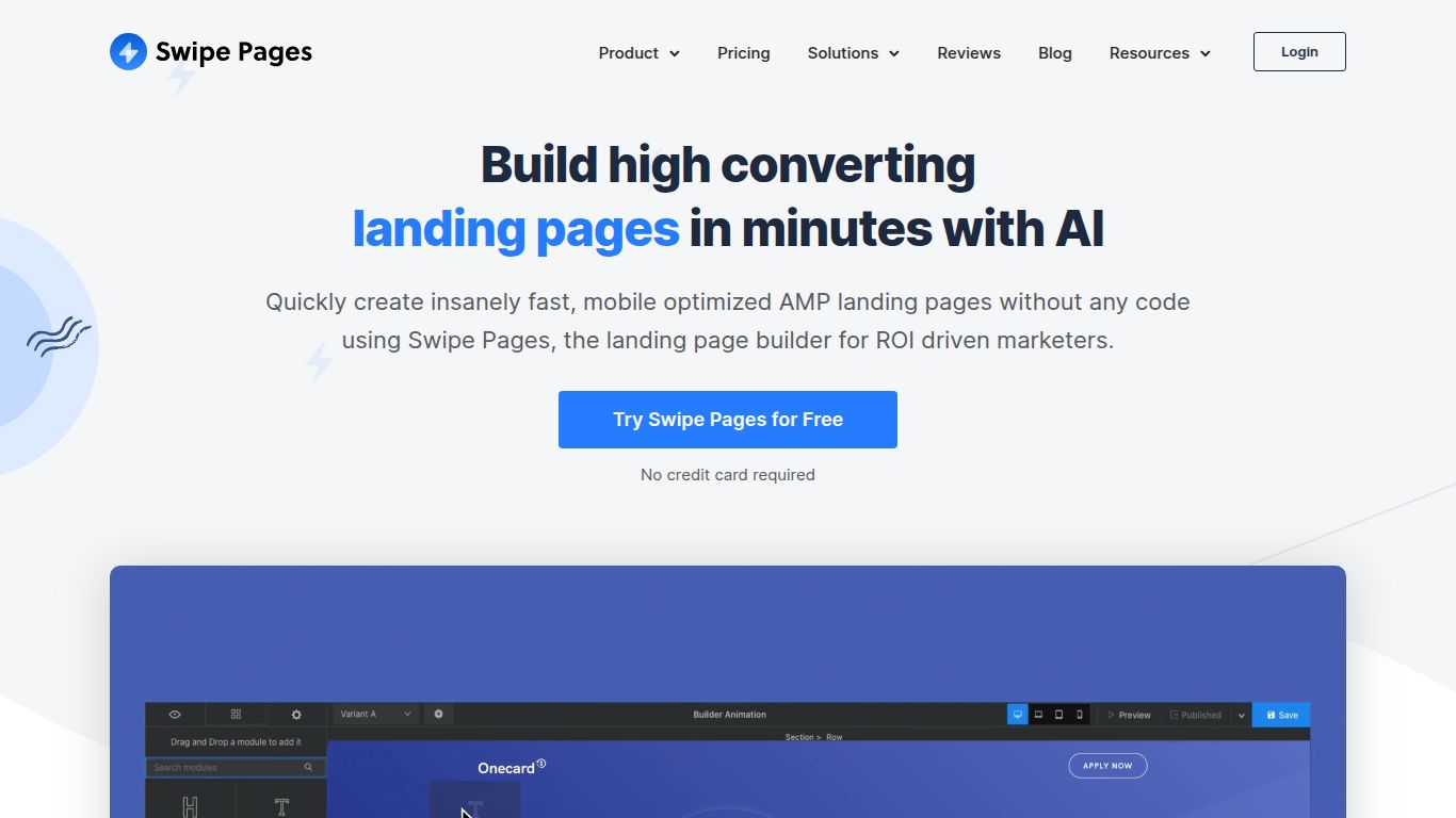Swipe Pages — AI Page Builder