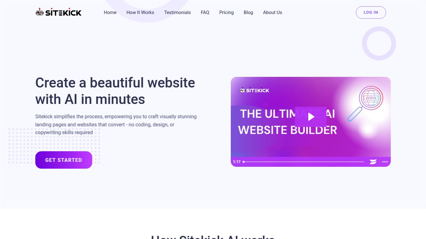 Sitekick — AI Landing Page Builder