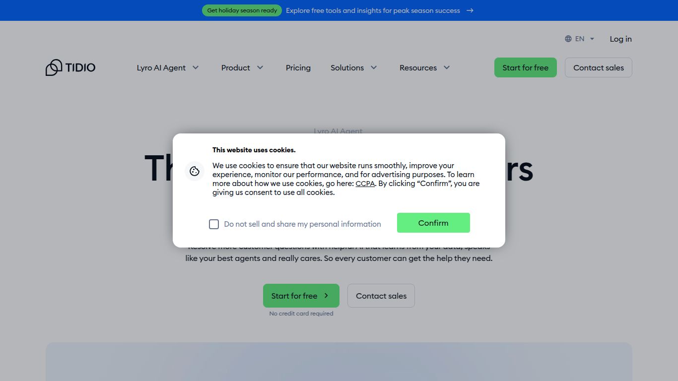 Tidio — Lyro AI Agent