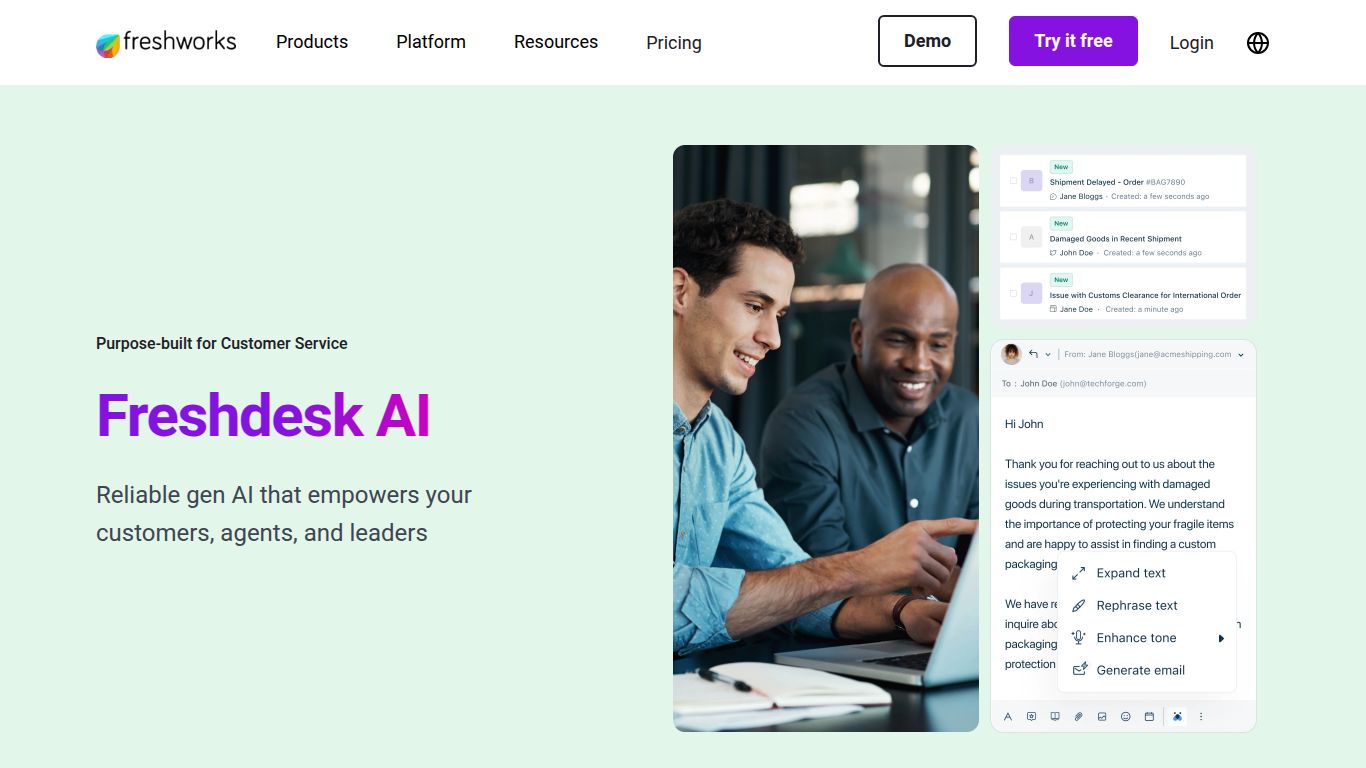 Freshdesk — Freddy AI