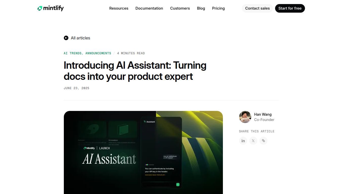 Mintlify — AI Assistant