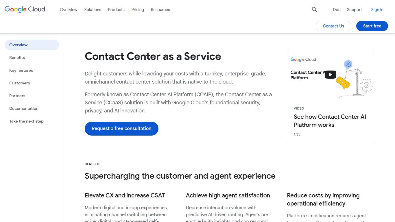 Google Cloud Contact Center AI
