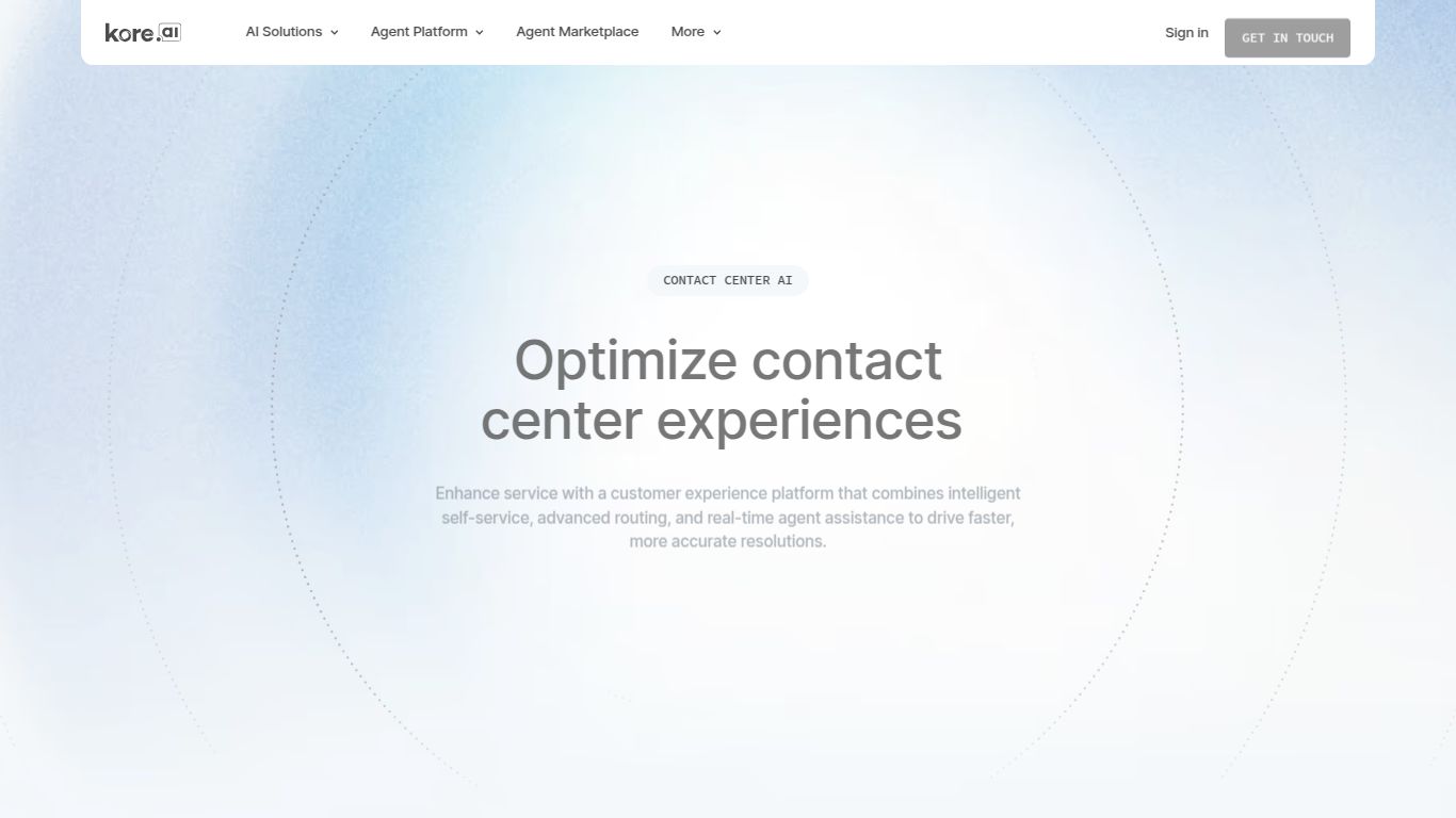 Kore.ai Contact Center AI