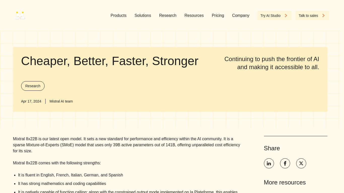 Mixtral 8x22B (Mistral)