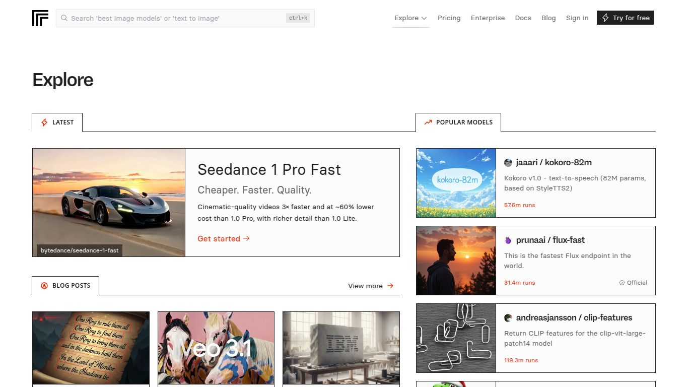Replicate Model Library