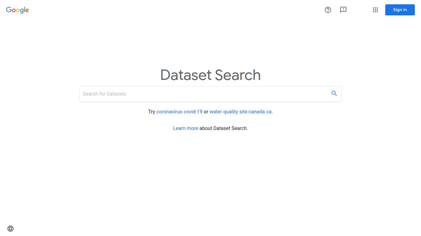Google Dataset Search